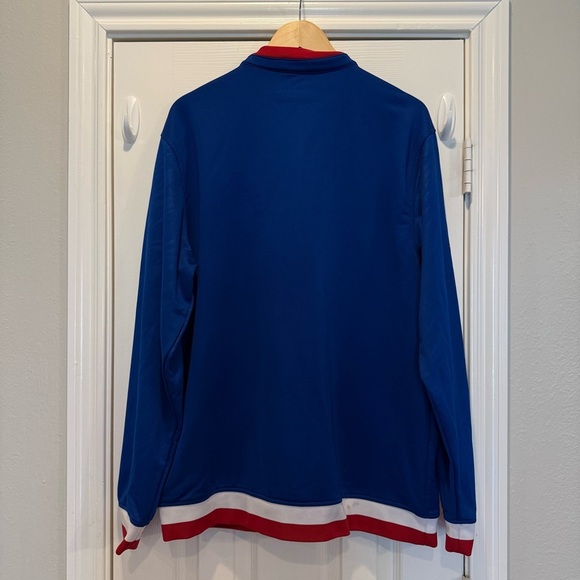 Kansas Jayhawks Adidas Jacket Basketball XII Warm Up Climalite Blue Men’s Large - Picture 2 of 8